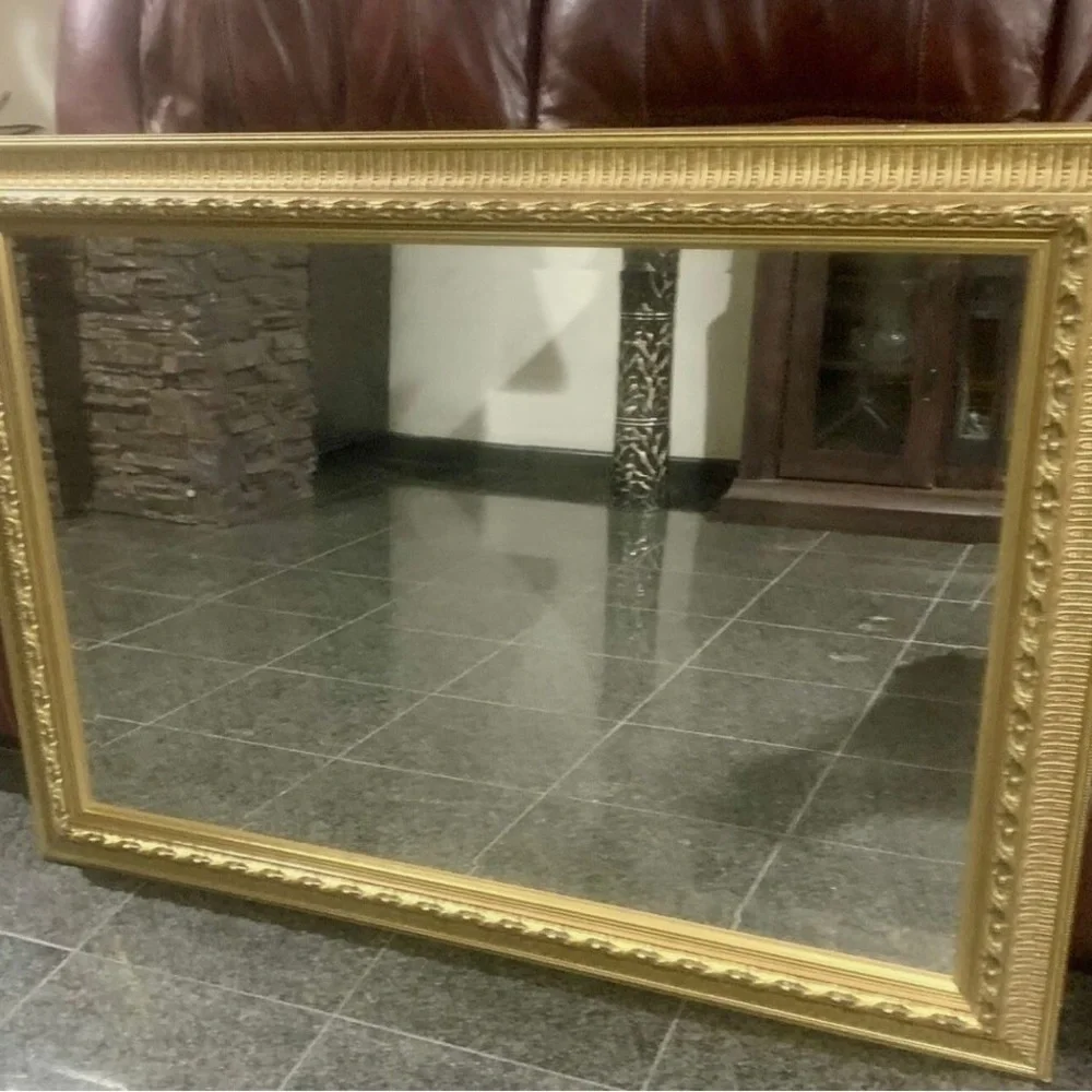 Elegant Gold Ornate Wall Mirror by